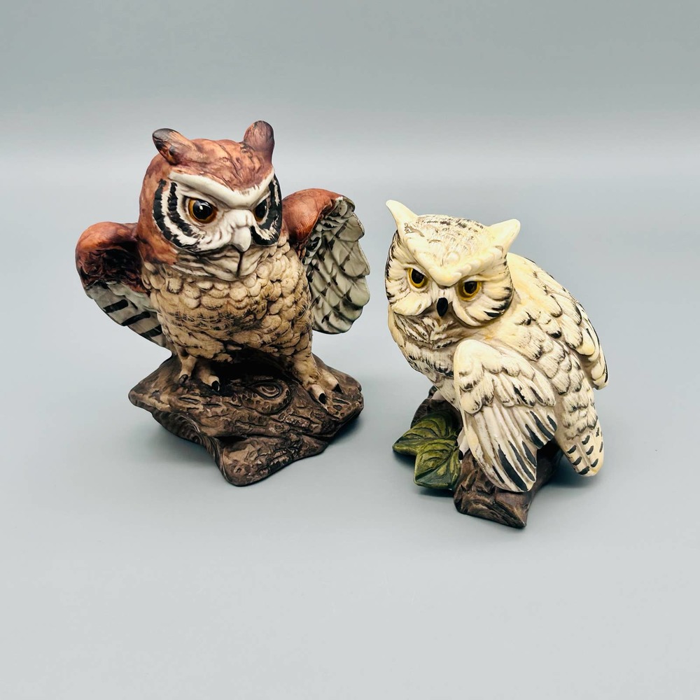 Vintage UCTCI Pair Of Ceramic Owls Made in Japan